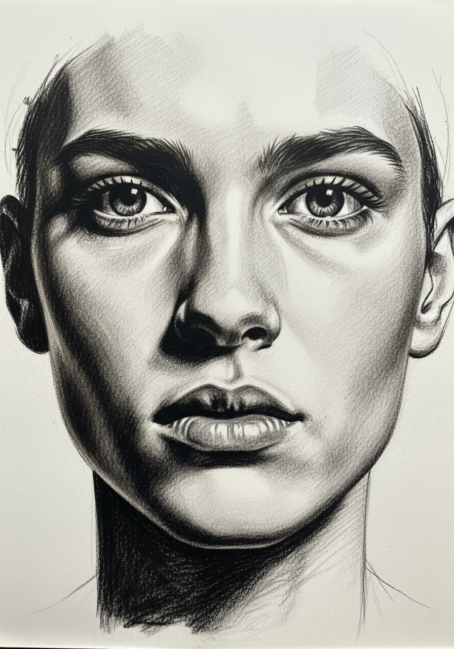 Угольный портрет